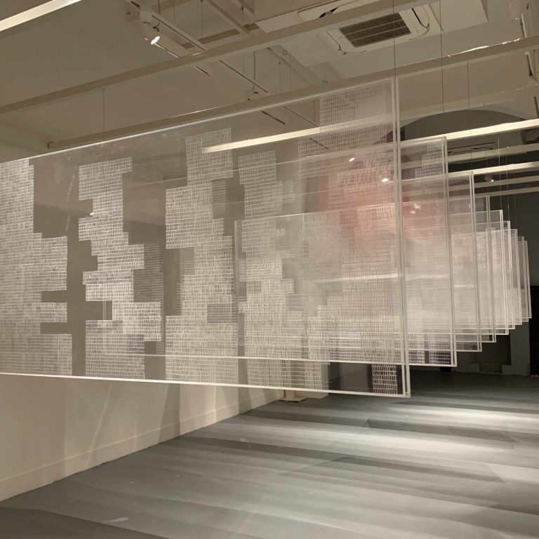 ASSORTED AGGREGATION, INK ON ACRYLIC SHEET, 36 X 72 IN (EACH PANEL), 2018 - 2019