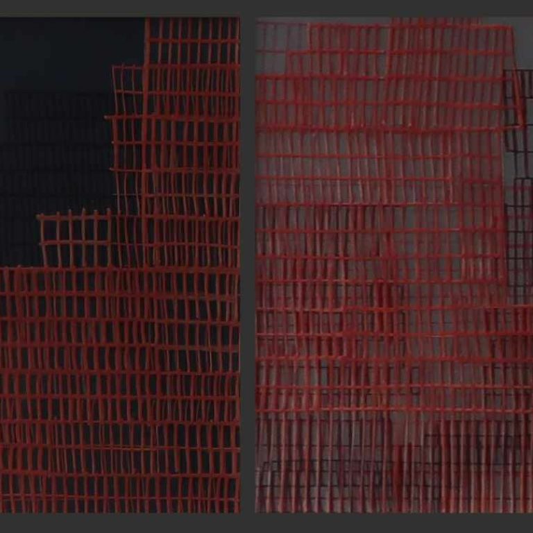 Proposed Drawing 7 & 8, 8 x 11.5 in, Ink on polyester film, 2017 -2019