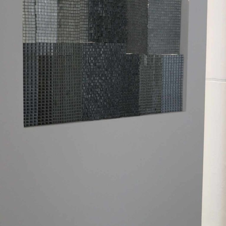 Squeezed, H 36 x L 29 X W 3 in, STAPLE PINS, 2016-2019